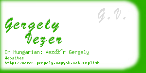 gergely vezer business card